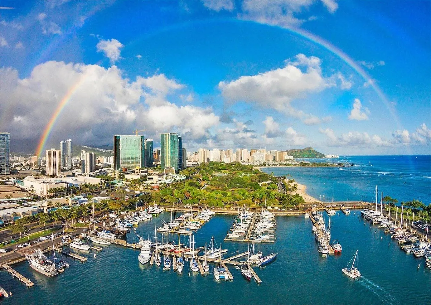 Апартаменты Two Bedroom Condo Overlooking Ala Wai Boat Harbor Гонолулу США